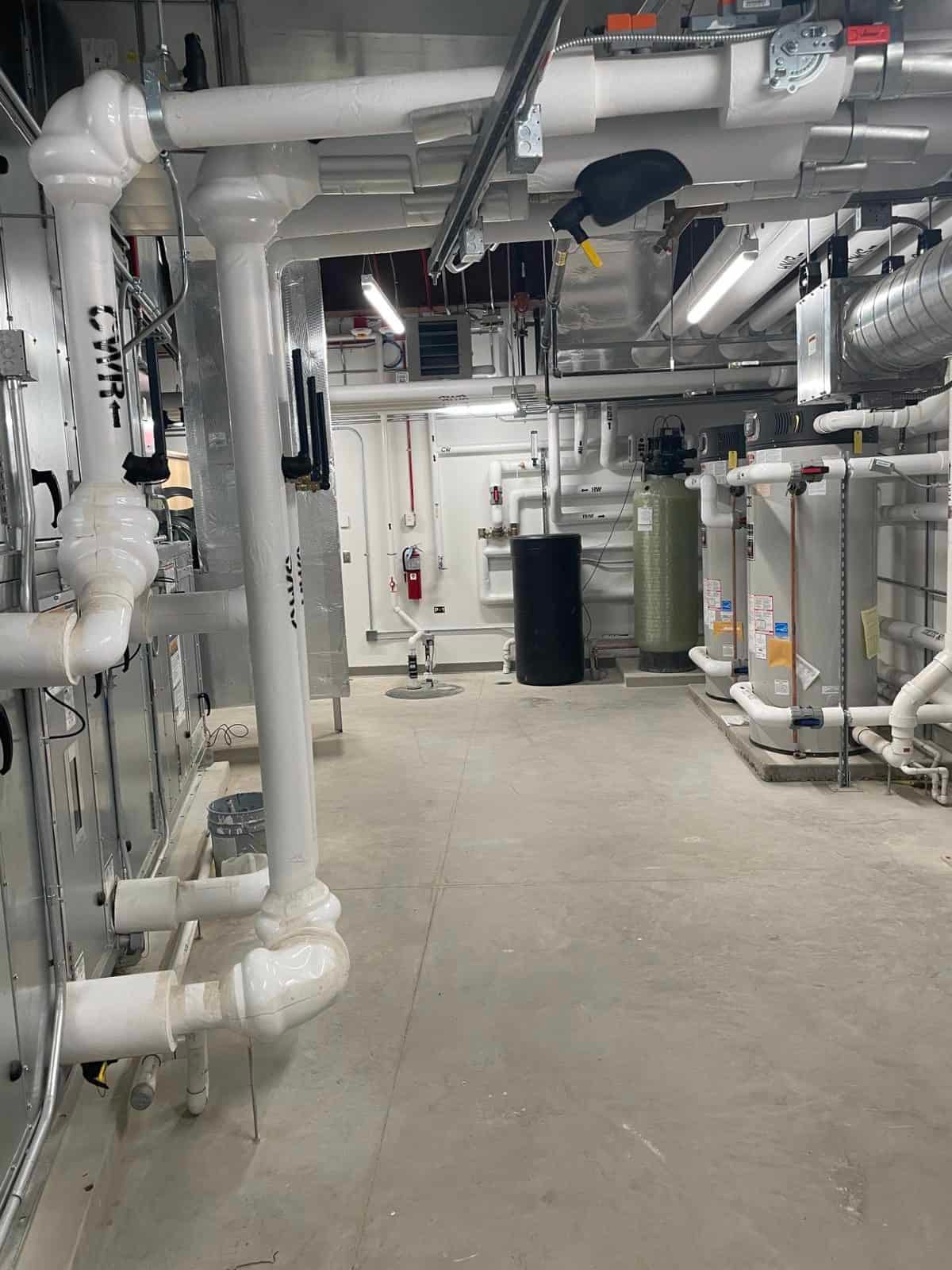 Modern commercial construction site